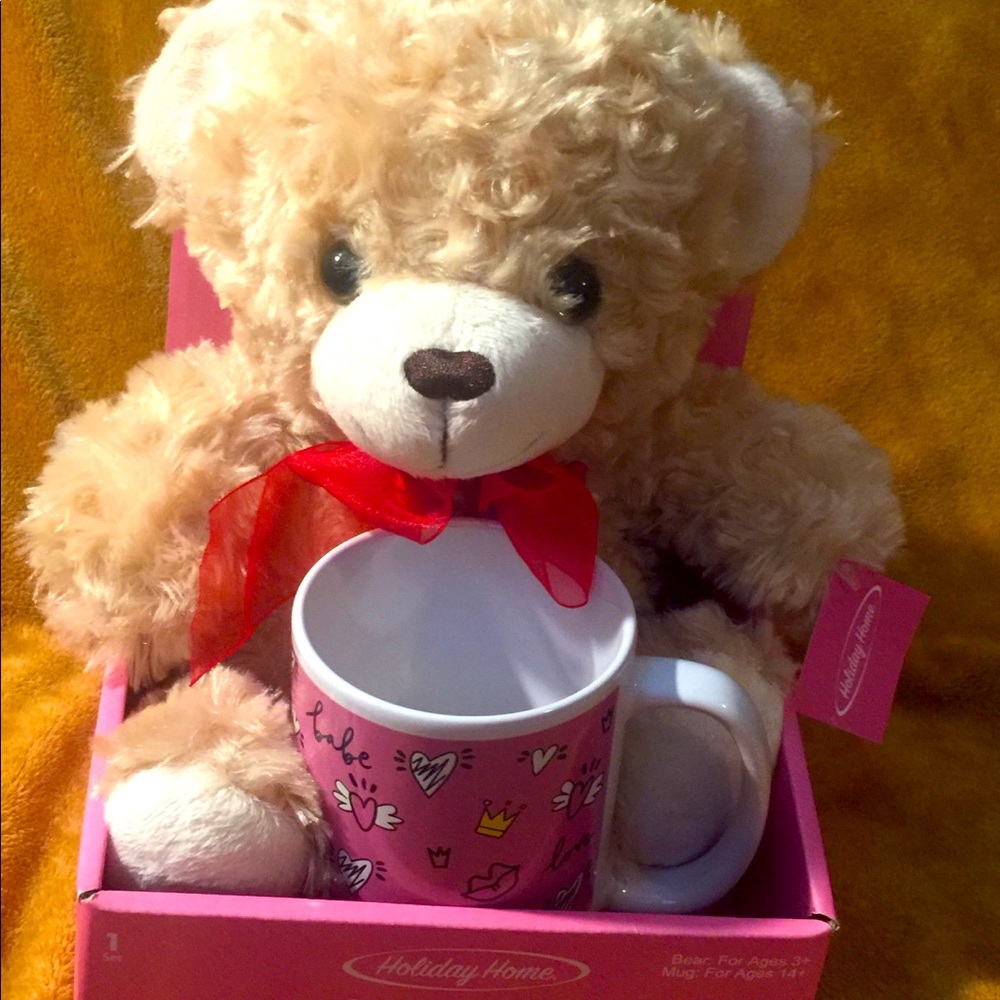 Holiday Home Plush 10” BRN Bear w/ 12oz. Mug